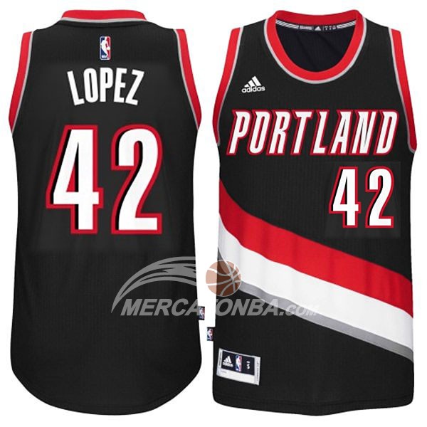 Maglia NBA Lopez Portland Trail Blazers Negro